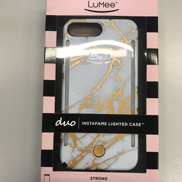 LuMee Duo Gold Marble Phone Case iPhone 6,7,8 Plus - Picture 2 of 6